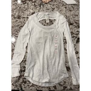 New VS Pink long Sleeve Top White-XS